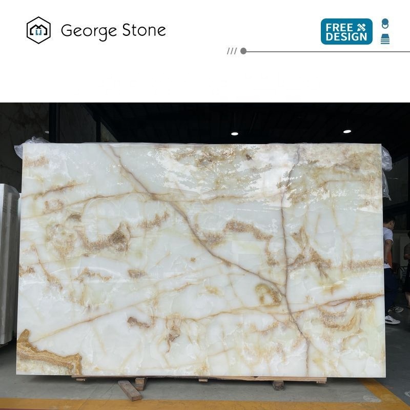 High quality Luxury interior decoration wall panels  white yellow onyx price