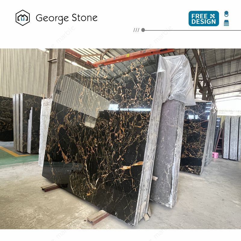 China onyx stone Black Marble Slab With Golden Athens Marbles Black Marble Slabs