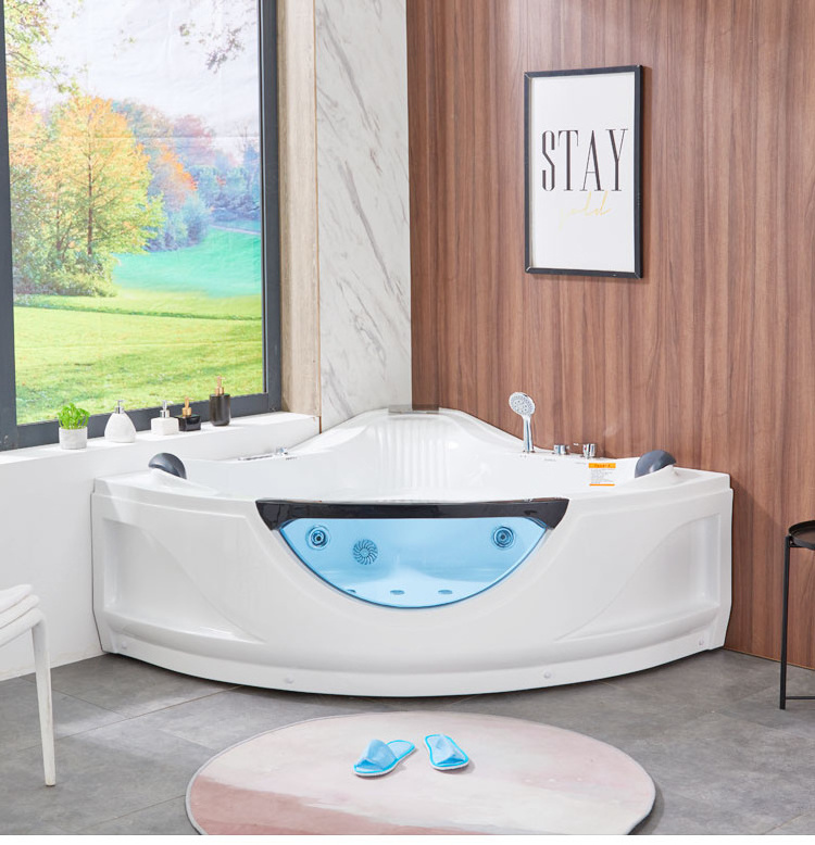 Five Stars Hotel Luxury freestanding Corner Skirted Whirlpool hydro therapy  Massage Bathtub