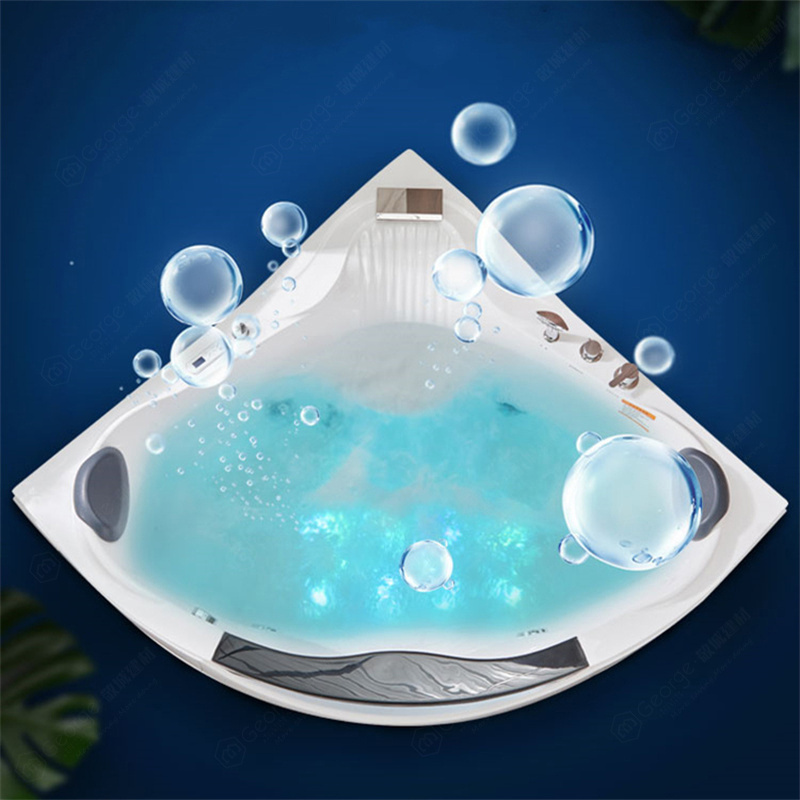 Five Stars Hotel Luxury freestanding Corner Skirted Whirlpool hydro therapy  Massage Bathtub