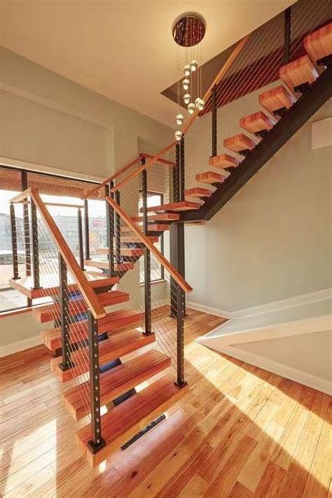 Hot Product Standard 50-100mm thick floating wood Stair Treads oak wood stair treads Modern Luxury Indoor wooden Stairs