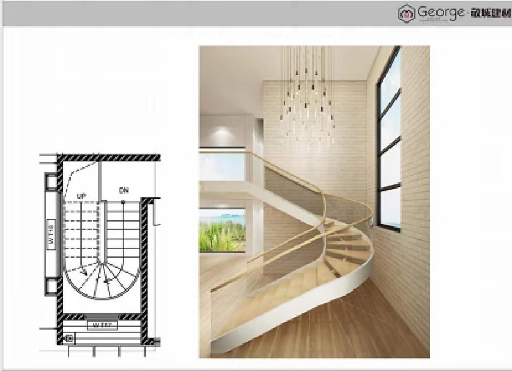 Floating straight stairs central spine stair middle stringer staircase with wood tread and frameless glass railing