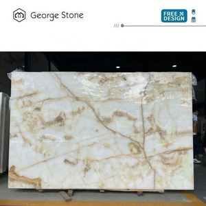 High quality Luxury interior decoration wall panels white yellow onyx price