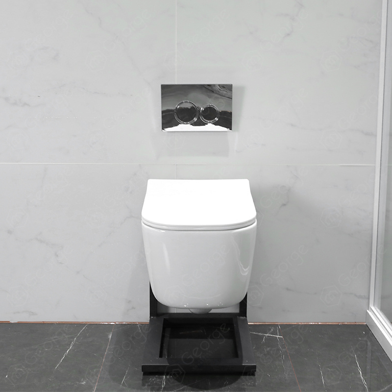 Modern mounted colored bowl wc set commode luxury one piece hang matte black color wall hung toilet