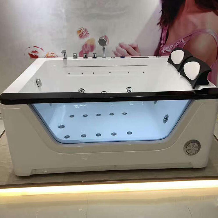 2-Person Jacuzzis Two-Person Whirlpool Acrylic Massage Bathtub with Three Skirts Hotel Luxury Bath Hydromassage