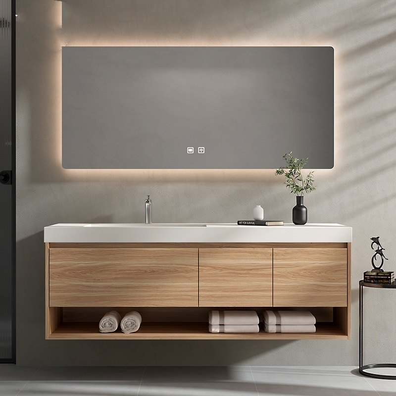 2024 New Morden Vanity automatic Bathroom Cabinets Style Waterproof Vanity Modern Bathroom Cabinet