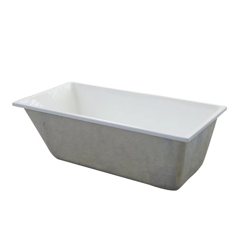 Luxurious  Embedded Bathtub Customized Rectangle High Quality Bath Tub Empty Acrylic Bathtub