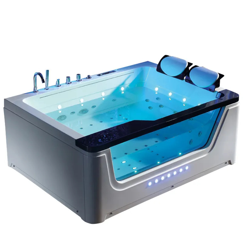 2-Person Jacuzzis Two-Person Whirlpool Acrylic Massage Bathtub with Three Skirts Hotel Luxury Bath Hydromassage