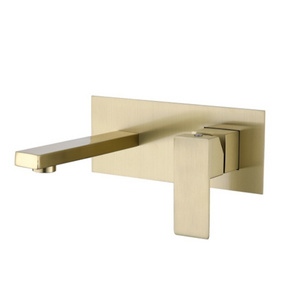 Foshan Factory Luxury Brass Wall Mounted Basin Tap Matte Black Waterfall Concealed Basin Mixer Faucet