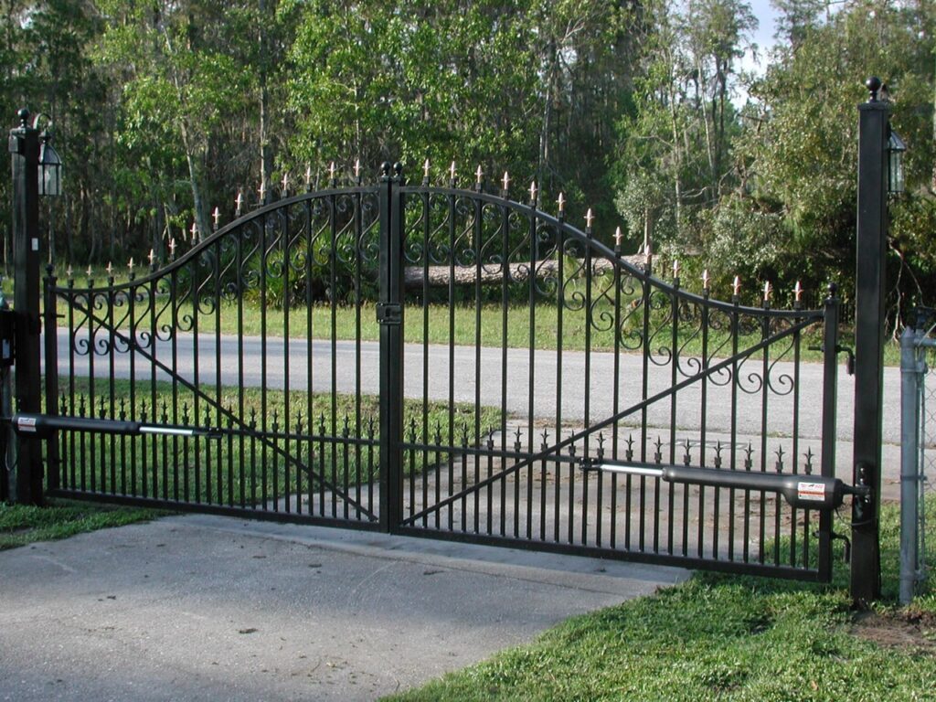 Contemporary Automatic System Fence Sliding Gate Garden Gates For Villa House Electric Wrought Iron Driveway Gate