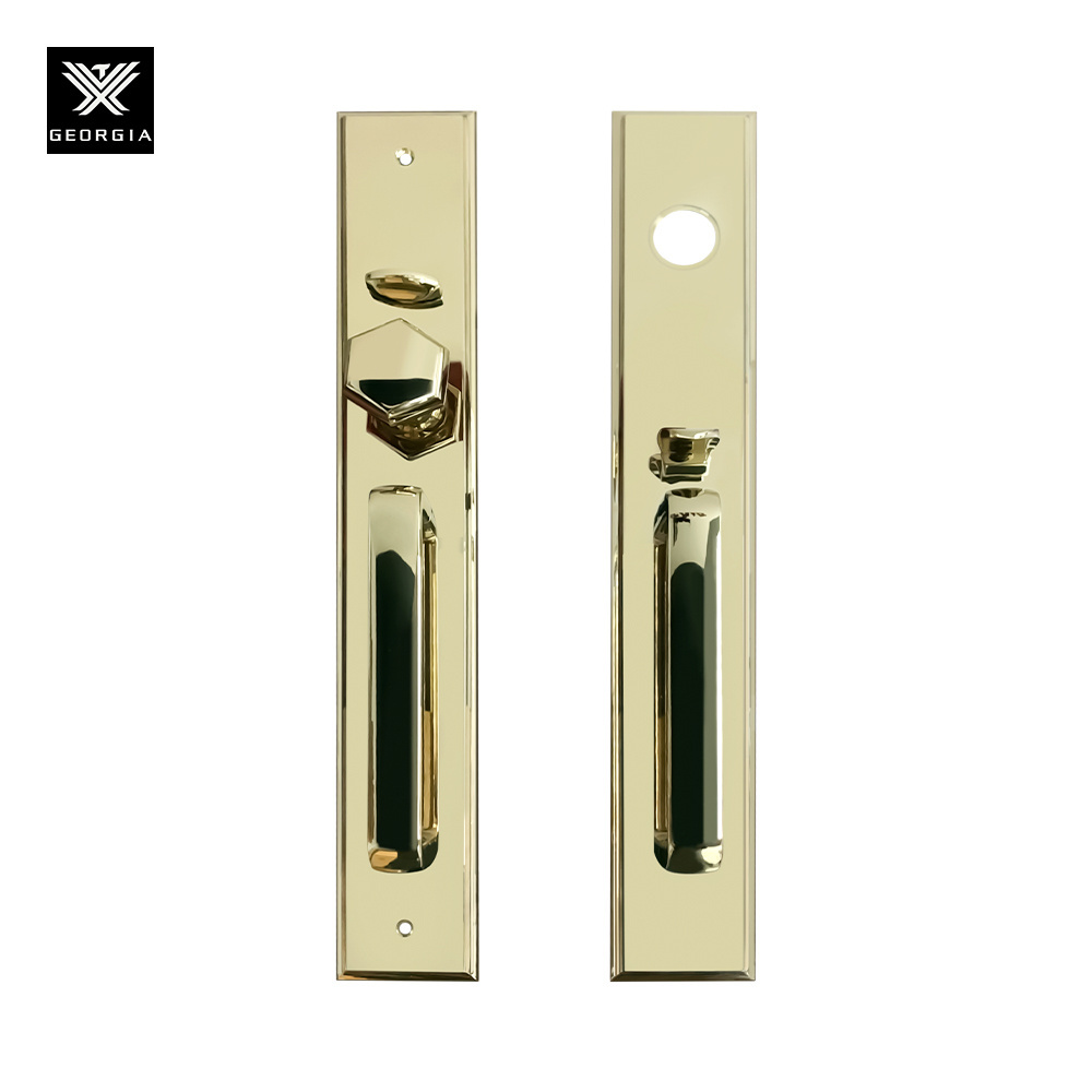 American Style Gold Main Door Handle Residential Front Door Knob Luxury Wooden Door Handles For Interior