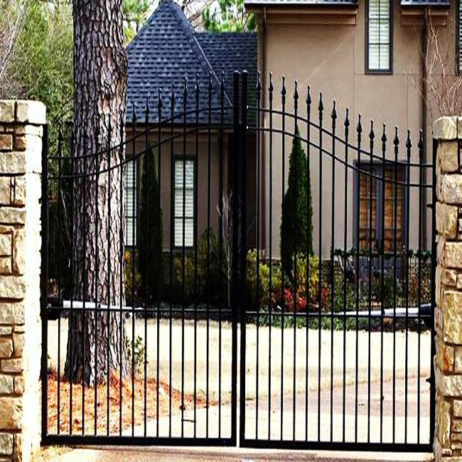 Manor Garden Smart Gates Ornamental Classical Wrought Iron Gate with Durable Security Performance for Exterior