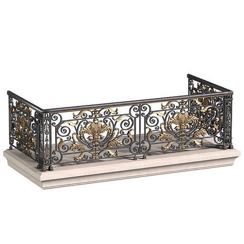 Villa luxury style iron handrail metal balcony railing