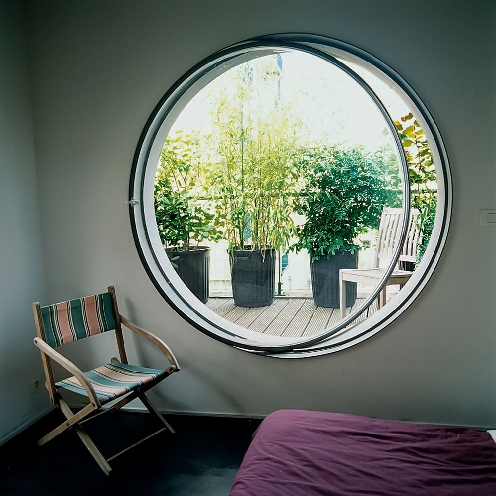 High quality aluminum round pivot windows circle window that open with tempered glass