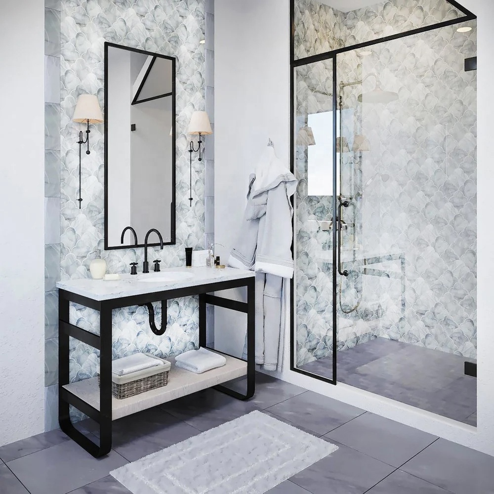 Tempered glass shower cabin bathroom glass shower rooms accessories enclosure interior glass door hinges for houses