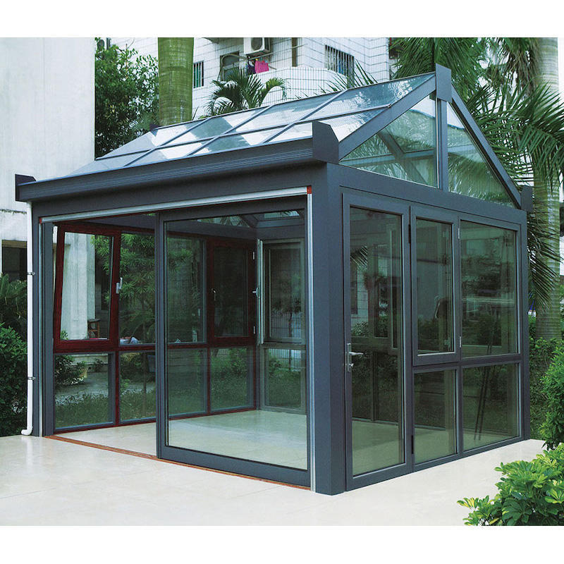 Customized aluminum gazebo pergola glass sunroom size outdoor patio rolling louvered roof