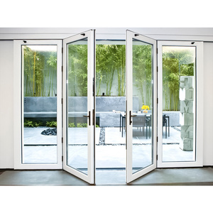 High quality french soundproof double glazed aluminum hinged glass door for home