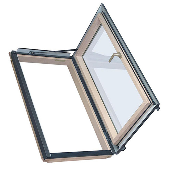 Residential manual opening top hinged roof windows aluminum roof skylight loft roof windows