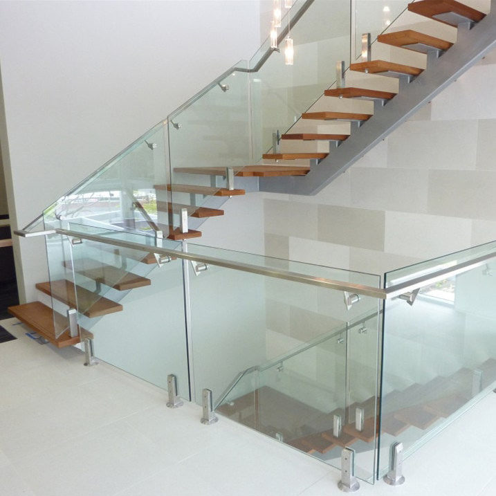 Customized balustrades deck fence clamp railing balustrade glass spigot staircase glass fence stainless steel spigots