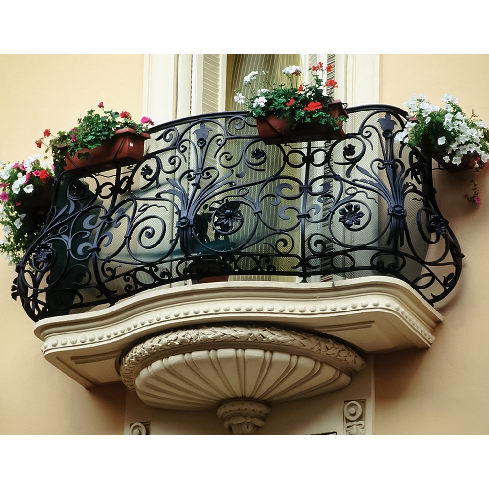 Villa luxury style iron handrail metal balcony railing