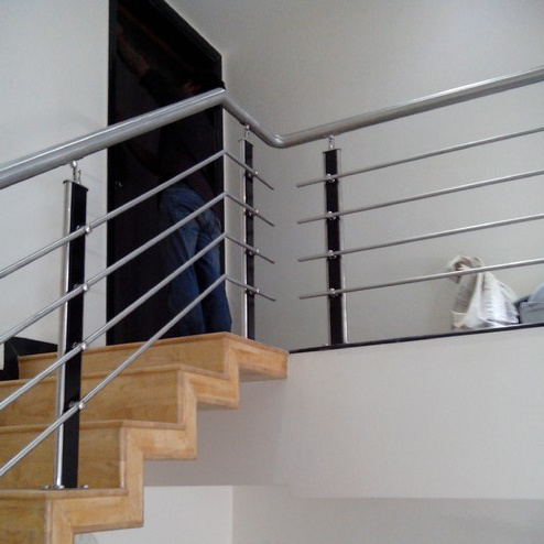 Modern 304 316 Stainless Steel Pipe Railing Balcony Stair Rod Bar Balustrade Post