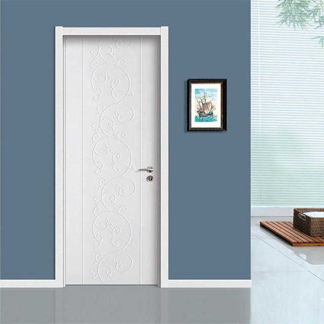 High quality modern design wood interior doors with frmes house room MDF prehung door for house