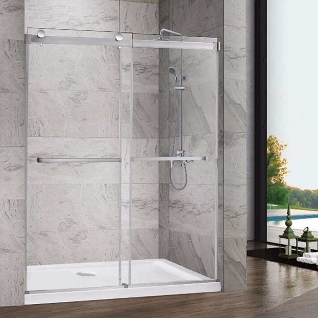 Aluminum corner tempering glass walk in shower enclosures high quality simple bathroom sliding doors designs