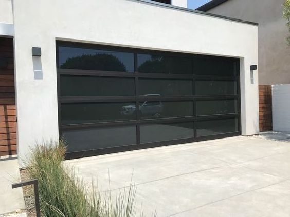 Factory Price Morden Style Automatic Aluminum Glass Garage Door Security Exterior Doors For Homes