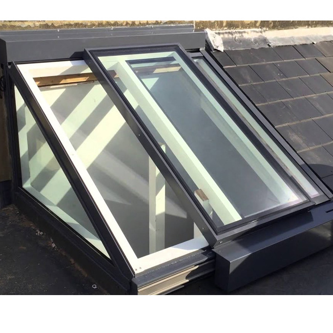 Flat Roof Skylight Aluminium Sliding Sky Roof Skylight Aluminium Skylight Roof Window Laminated Glass Graphic Design Horizontal