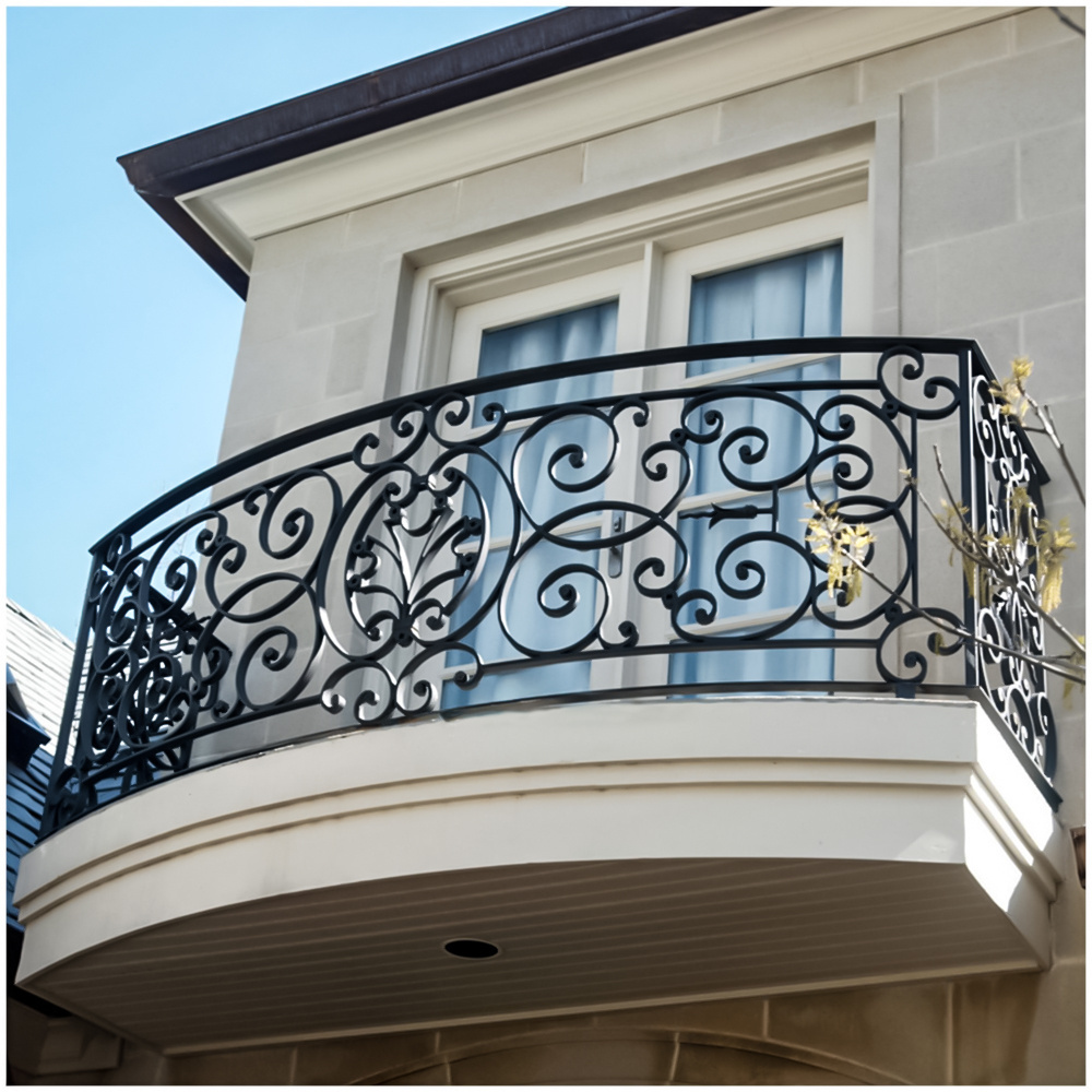 Villa luxury style iron handrail metal balcony railing