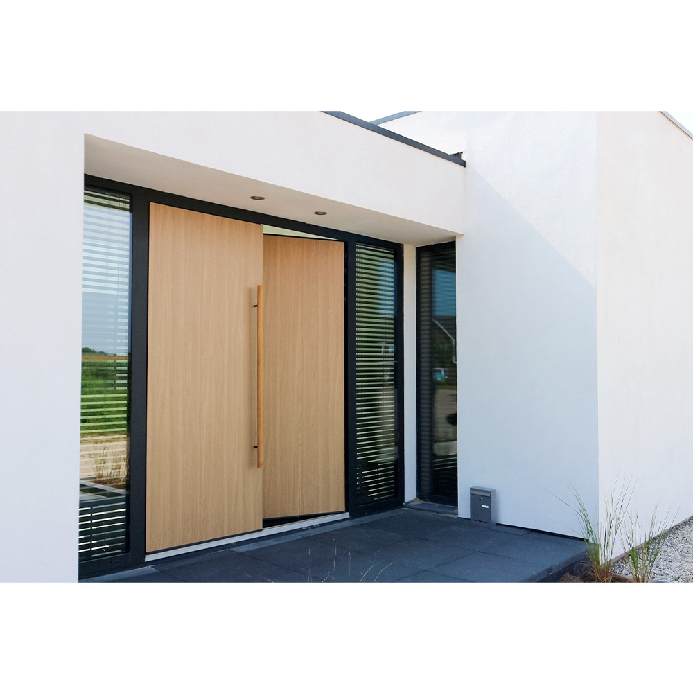 Custom Modern Front Entry Security Doors Exterior Main Entrance Gate Wood Swing Door For Houses