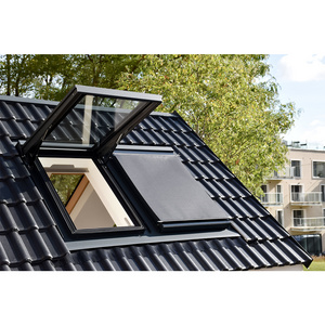 Residential manual opening top hinged roof windows aluminum roof skylight loft roof windows