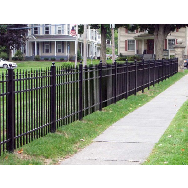 Modern Trellis Gates Outdoor Wrought Iron Fence Decorative Garden Railing Buildings Black Metal Fence