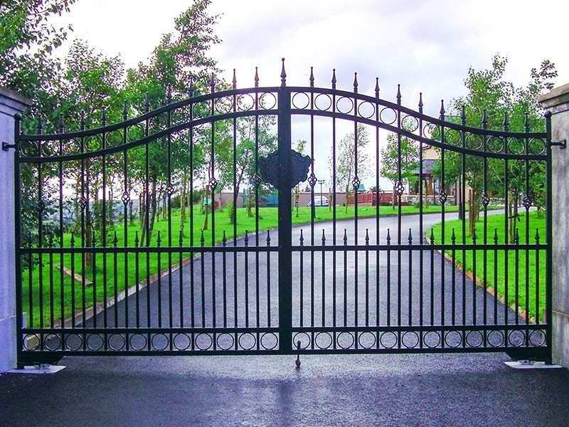 Contemporary Automatic System Fence Sliding Gate Garden Gates For Villa House Electric Wrought Iron Driveway Gate