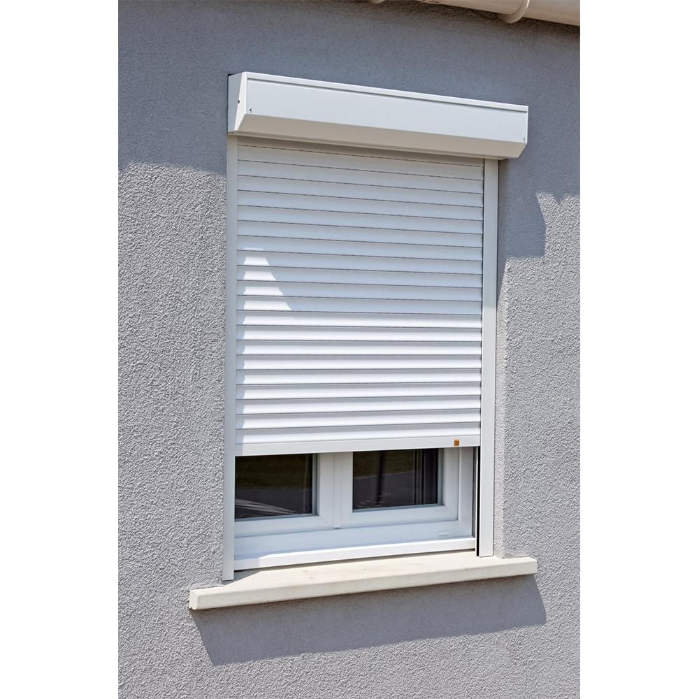 Electric / manual opening smart aluminum roller shutter window automatic vertical sliding roller windows for house