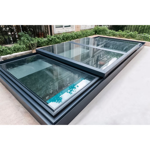 Horizontal Electric Sliding Window Automatic Roof Skylight Windows Customized Size For Gazebo