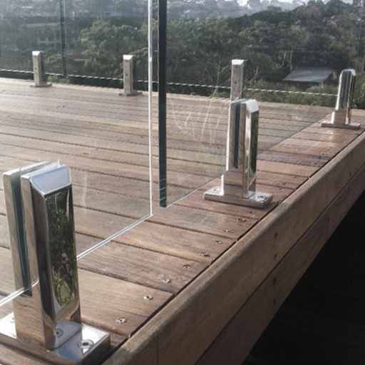 Customized balustrades deck fence clamp railing balustrade glass spigot staircase glass fence stainless steel spigots