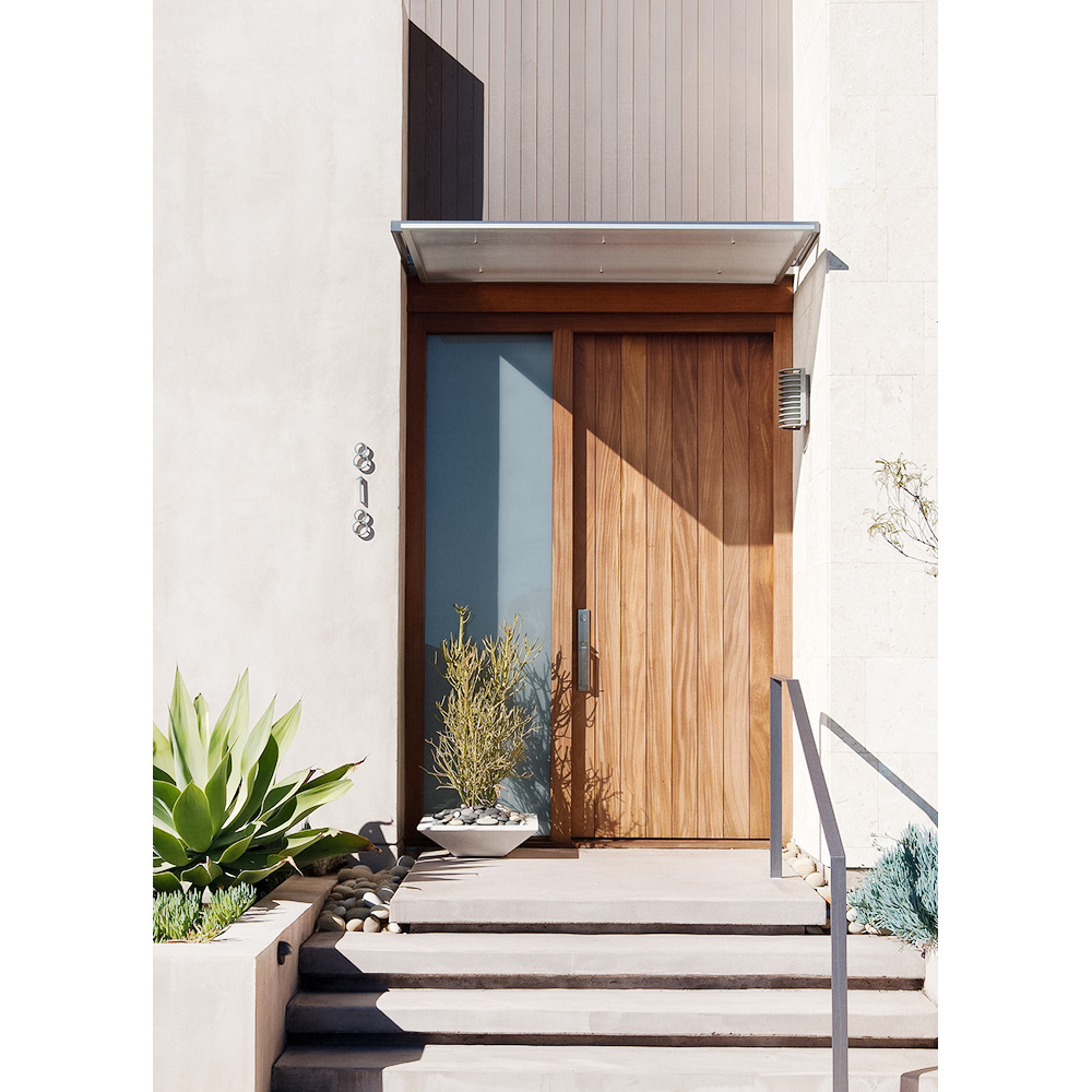 Custom Modern Front Entry Security Doors Exterior Main Entrance Gate Wood Swing Door For Houses