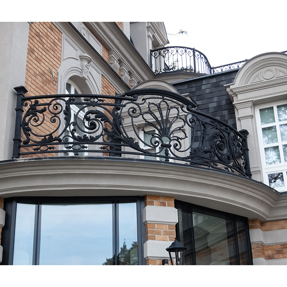 Villa luxury style iron handrail metal balcony railing