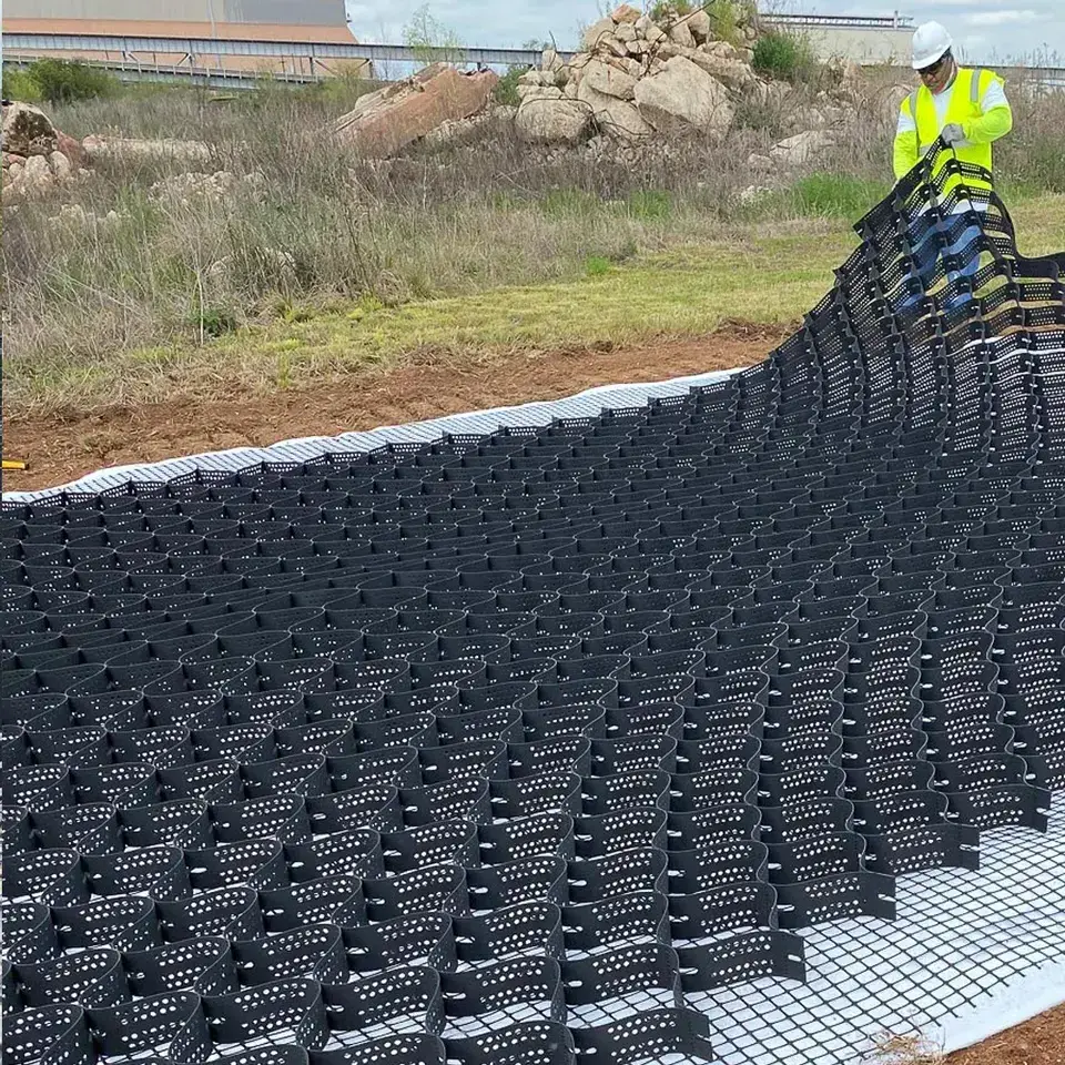 High quality Honeycomb HDPE Geocell gravel grid paver stabilizer for Road Soil Stabilization