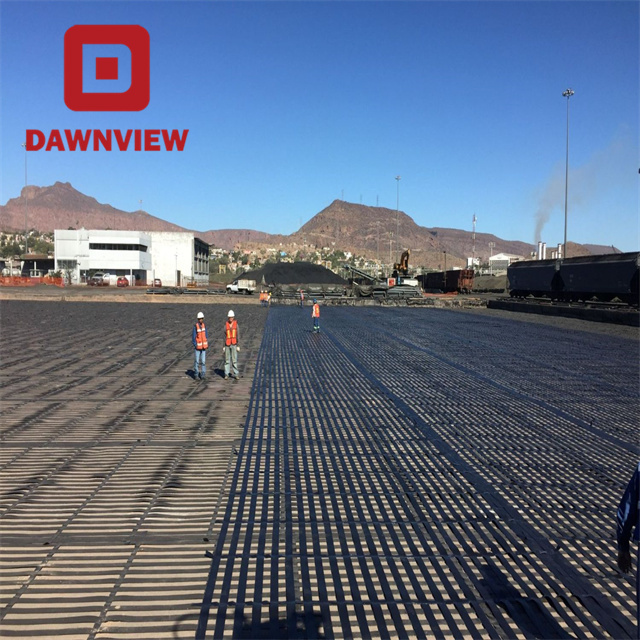 Dawnview plastic driveway geogrid mesh PP biaxial geogrid for road soil stabilizer and slope protection