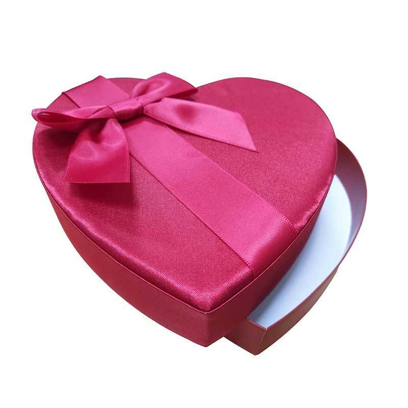 Custom color Valentine's day date heart shaped gift box wholesale with fabric cover