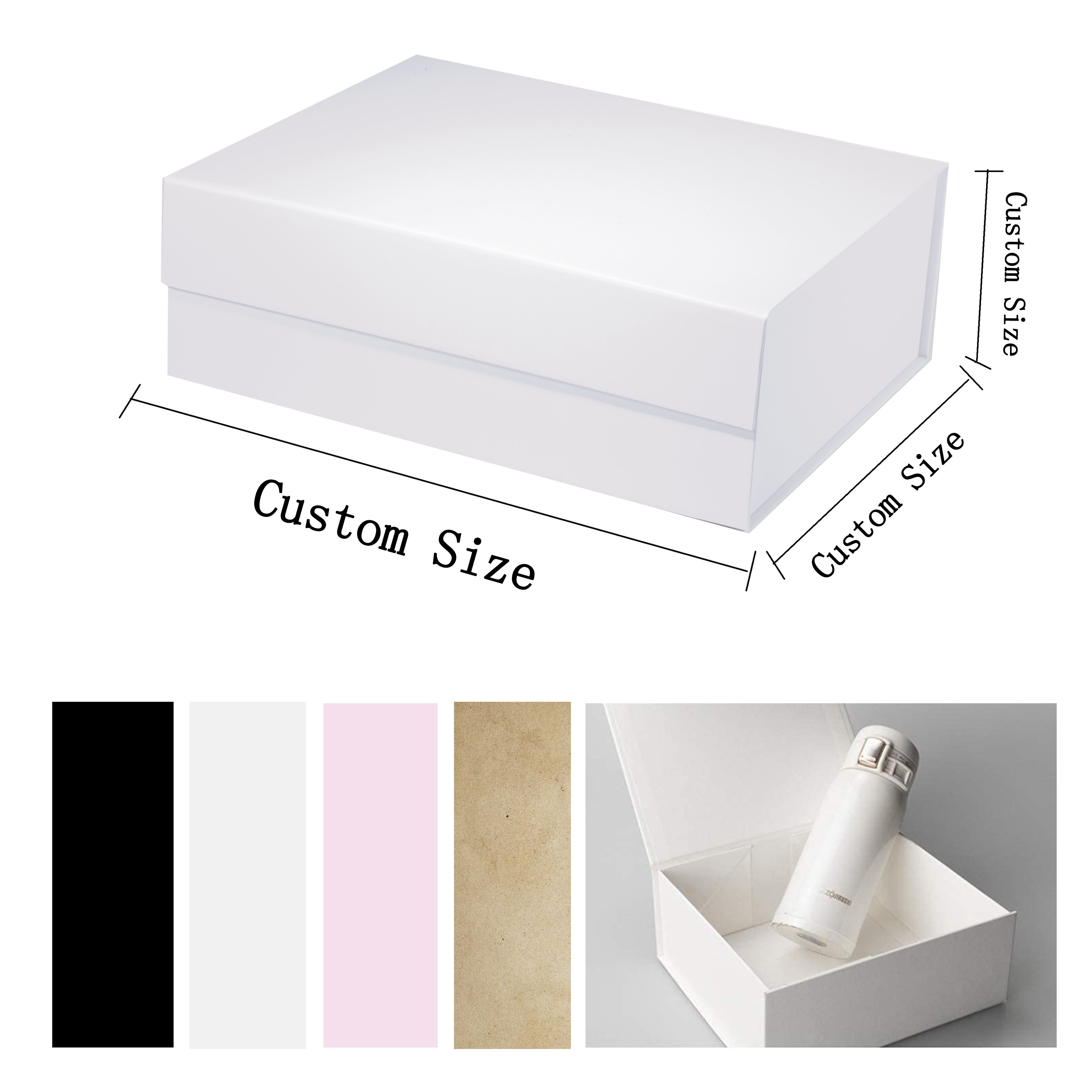 Wholesale Plain Square Collapsible White Magnetic Paper Gift Box Shoe Box Magnetic