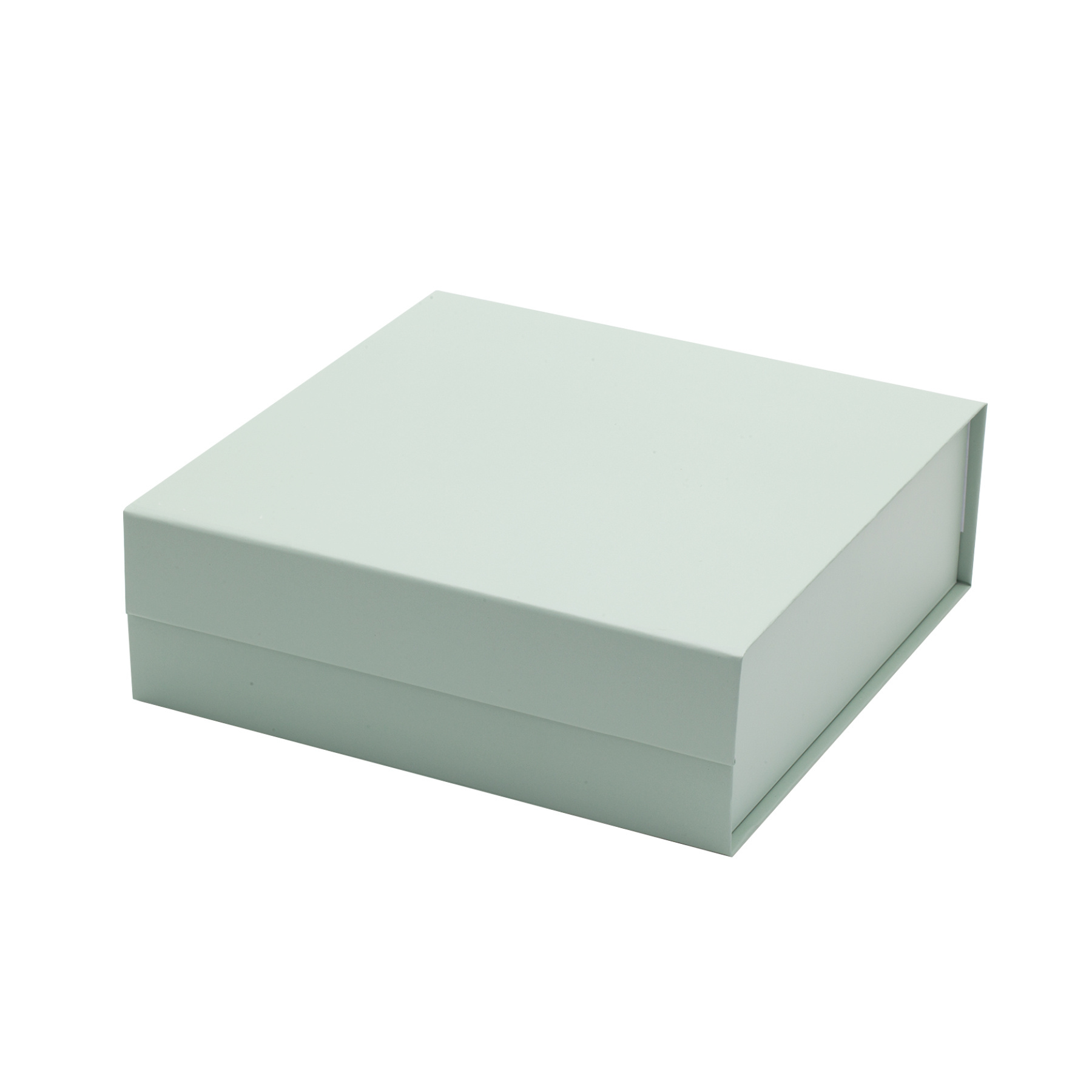 Luxury sage green packing box for gift with ribbon green gift box with magnetic lid