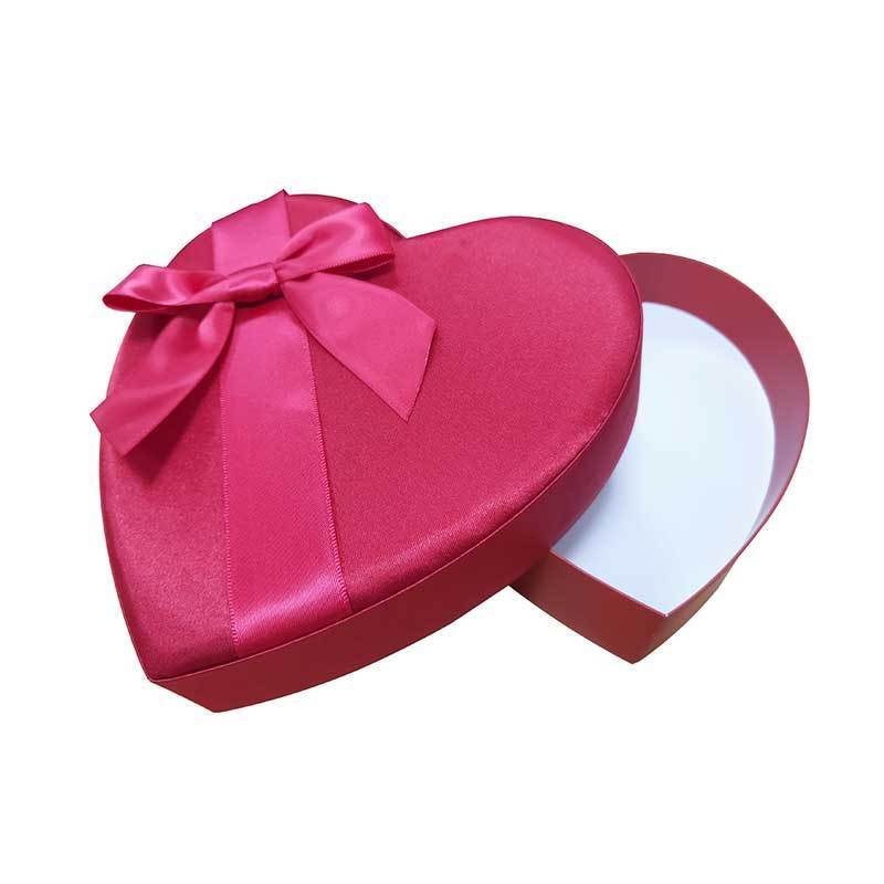 Custom color Valentine's day date heart shaped gift box wholesale with fabric cover