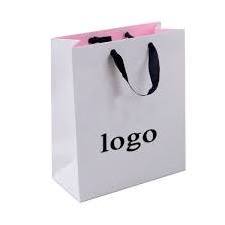 Wholesale custom printed black luxury shopping gift paper bag with handle paper bag with logo print