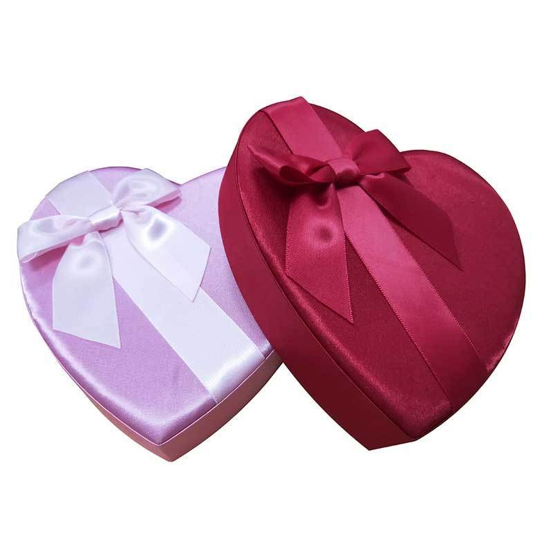 Custom color Valentine's day date heart shaped gift box wholesale with fabric cover