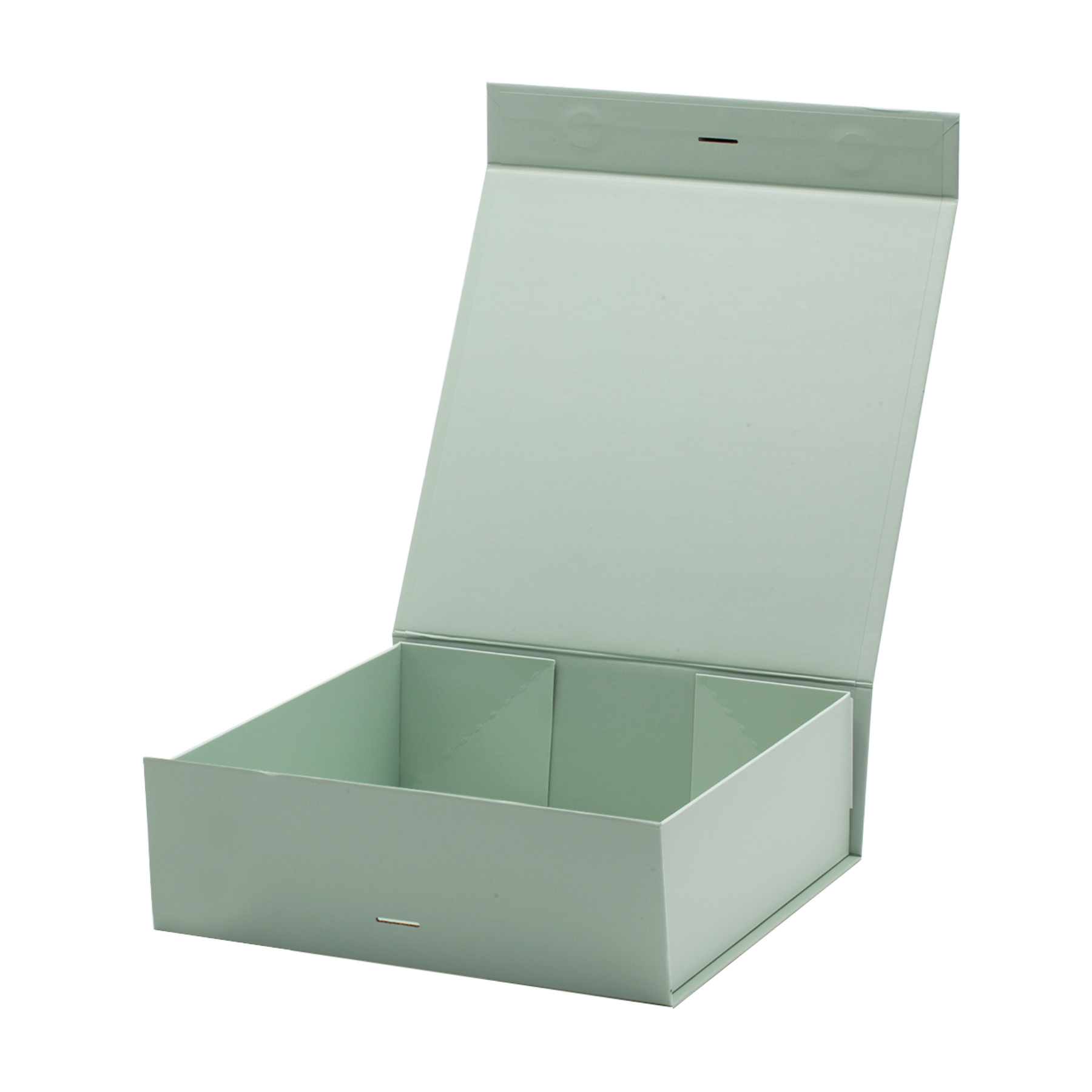 Luxury sage green packing box for gift with ribbon green gift box with magnetic lid