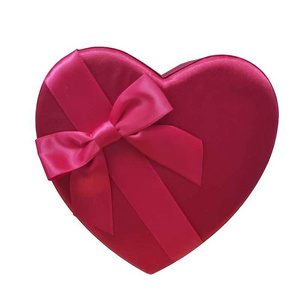 Custom color Valentine's day date heart shaped gift box wholesale with fabric cover