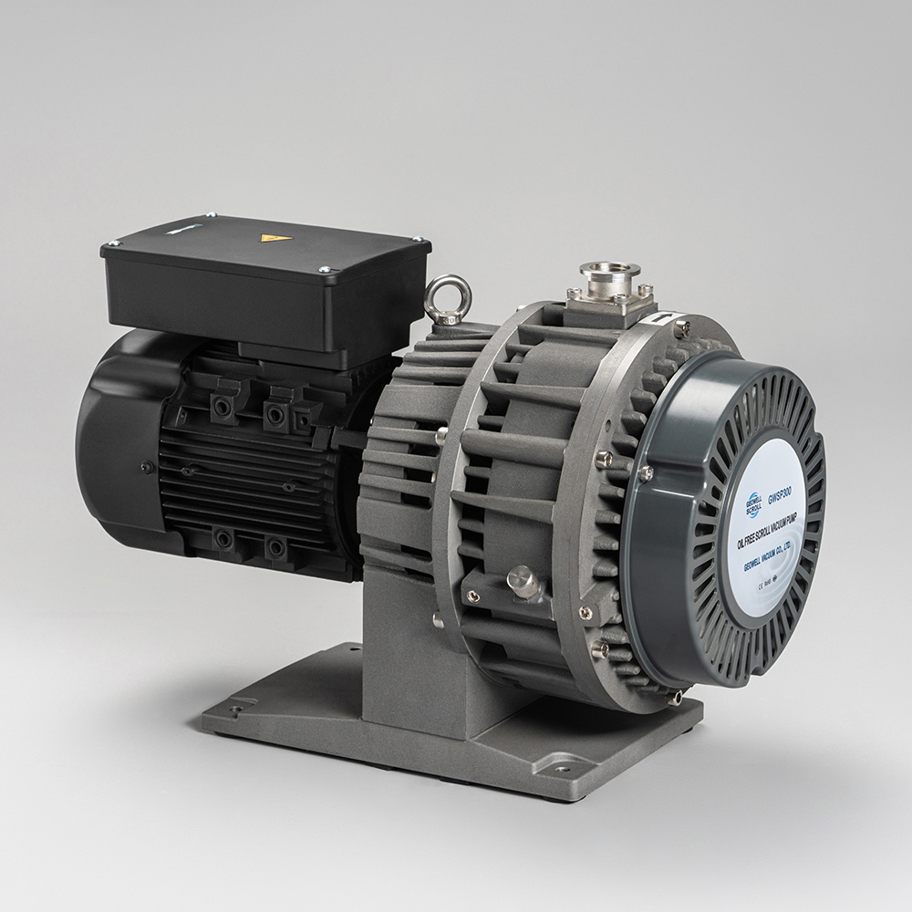 15.5 m3/h (258L/min) GWSP300 dry scroll pump combined with lower ultimate pressure, lower power consumption and lower noise